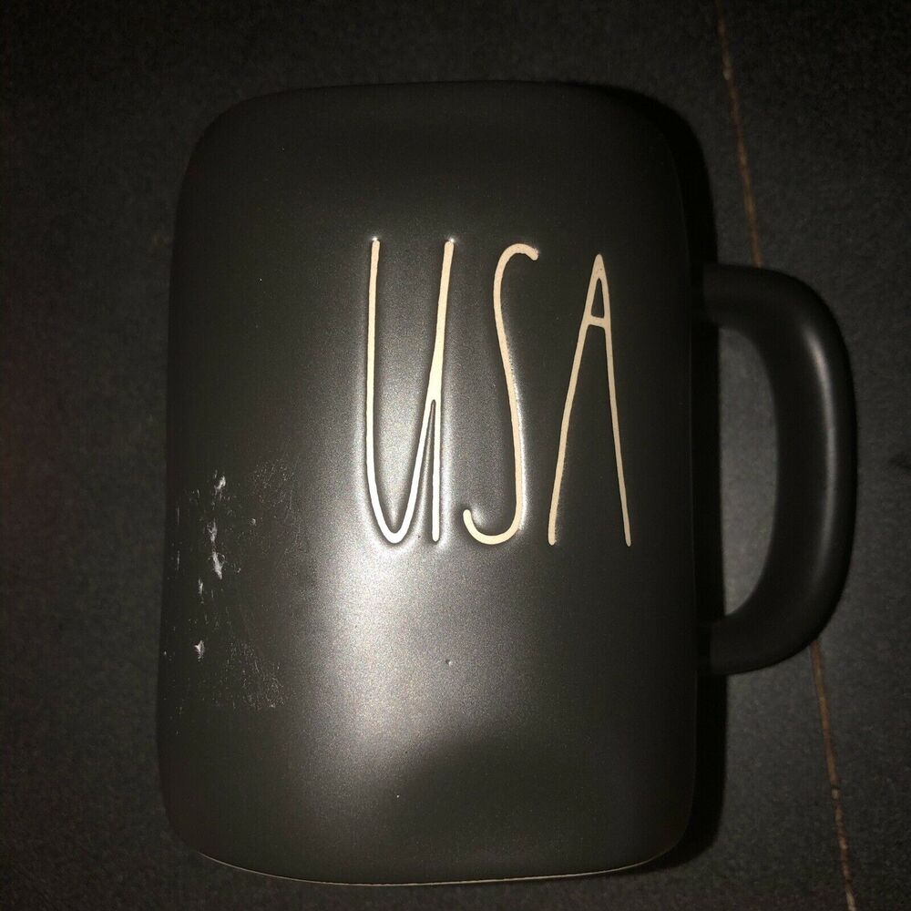 Rae Dunn BY MAGENTA Collectible Black Coffee Mug USA Patriotic
